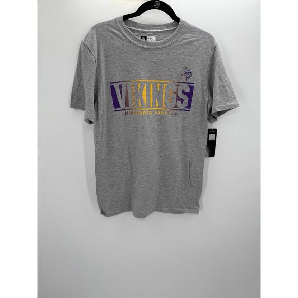 NFL Vikings Minnesota Football NFL T Shirt Grey Size Medium New - Picture 5 of 7